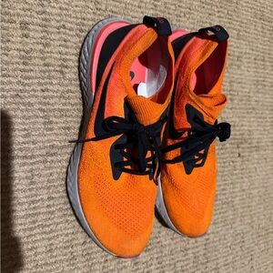 Nike Orange and Black Running Shoes